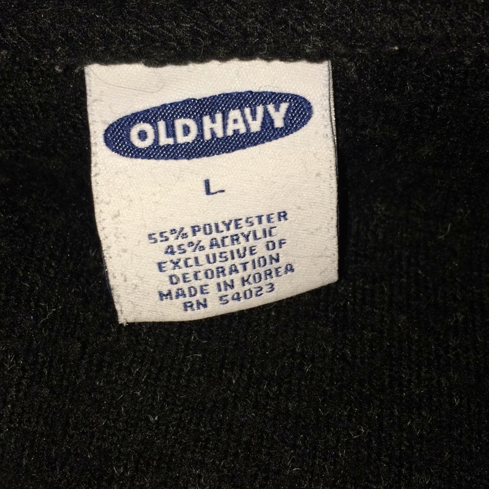 Black old navy men’s large zip up hoodie/sweater